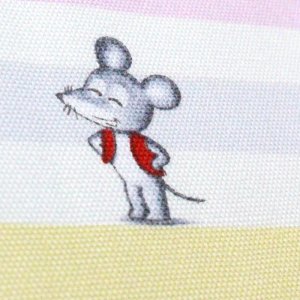 画像8: ★在庫限り サイズオーダー不可★ねずみくん ボーダー ブルー系/ピンク系【給食袋】材料セット 作り方マニュアル付き 入園入学 中厚手生地