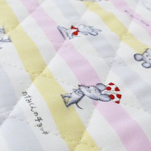 画像4: ●アウトレット サイズ変更不可●ねずみくん ボーダー ピンク系◎底布付【シューズバッグ】材料セット 作り方マニュアル付き 入園入学