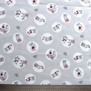 画像3: ねずみくん 水玉グレー【コップ袋】中厚手生地 材料セット 作り方マニュアル付き 入園入学 2024年度春