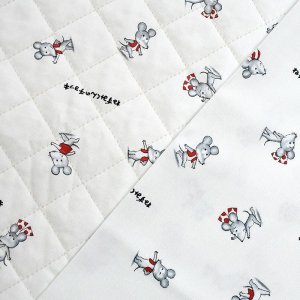 画像6: ●アウトレット サイズ変更不可●ねずみくんのチョッキ ホワイト◎底布付【シューズバッグ】材料セット 入園入学[s]