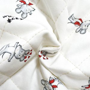 画像3: ●アウトレット サイズ変更不可●ねずみくんのチョッキ ホワイト◎底布付【シューズバッグ】材料セット 入園入学[s]