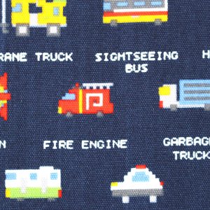 画像6: くるま ピクセルドット紺【シューズバッグ】 手作りキット 作り方マニュアル付き 入園入学 手芸キット[n]