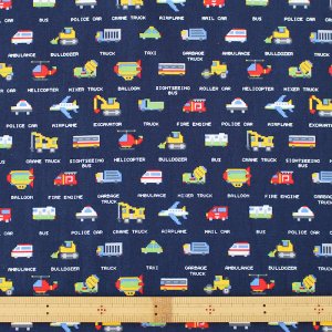 画像7: くるま ピクセルドット紺【シューズバッグ】 手作りキット 作り方マニュアル付き 入園入学 手芸キット[n]