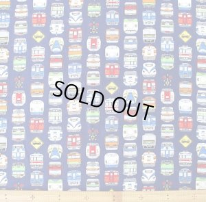 画像3: ネイビー電車のお顔【キッズエプロン&三角巾】Mサイズ 手作りキット 作り方マニュアル付き 入園入学 手芸キット