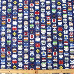 画像3: ネイビー電車のお顔【ランチバッグ】 手作りキット 作り方マニュアル付き 入園入学 手芸キット