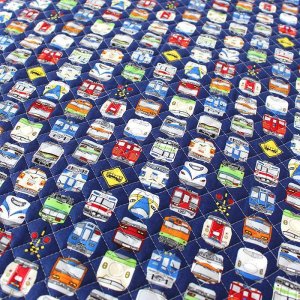 画像4: ネイビー電車のお顔【ランチバッグ】 手作りキット 作り方マニュアル付き 入園入学 手芸キット