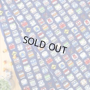 画像1: ネイビー電車のお顔【ピアニカバッグ】 手作りキット 作り方マニュアル付き 入園入学 手芸キット