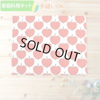 《家庭科教材対応》大きなリンゴ【ランチョンマット】手作りキット 作り方マニュアル付き 小学校 家庭科 キット[u]