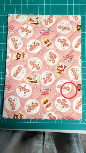 画像2: ●アウトレット サイズ変更不可●アンパンマンのおかお◎底布付【シューズバッグ】 材料セット 作り方マニュアル付き 入園入学 手芸キット
