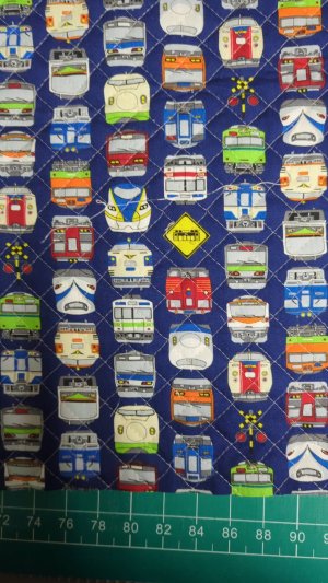 画像2: ●アウトレット サイズ変更不可●ネイビー電車のお顔【レッスンバッグ】 手作りキット 作り方マニュアル付き 入園入学 手芸キット