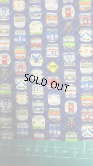 画像2: ●アウトレット サイズ変更不可●ネイビー電車のお顔【シューズバッグ】 手作りキット 作り方マニュアル付き 入園入学 手芸キット