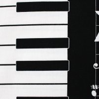 ピアノと音符【ランチョンマット】中厚手生地 手作りキット 作り方マニュアル付き 入園入学 手芸キット[u]