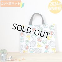 ポケットモンスター SV グレー【レッスンバッグ】 材料セット 作り方マニュアル付き 入園入学 手芸キット