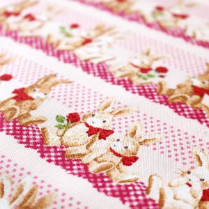 画像5: [15％OFF]★在庫限り サイズ変更不可★ウサギとレース【シューズバッグ】 手作りキット 作り方マニュアル付き 入園入学 手芸キット[n]