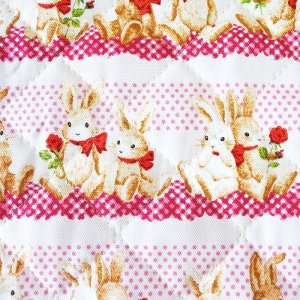 画像3: [15％OFF]★在庫限り サイズ変更不可★ウサギとレース【シューズバッグ】 手作りキット 作り方マニュアル付き 入園入学 手芸キット[n]