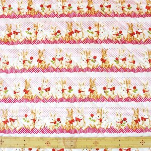 画像2: [15％OFF]★在庫限り サイズ変更不可★ウサギとレース【シューズバッグ】 手作りキット 作り方マニュアル付き 入園入学 手芸キット[n]