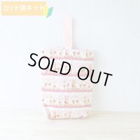 [15％OFF]★在庫限り サイズ変更不可★ウサギとレース【シューズバッグ】 手作りキット 作り方マニュアル付き 入園入学 手芸キット[n]