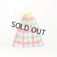 ●アウトレット サイズ変更不可●ビッグチェック レッド【体操服袋/ナップサック】手作りキット 作り方マニュアル付き 入園入学 2023年度春 中厚手生地