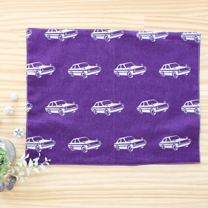 画像9: ★サンプル品(完成品)販売★クラシックカー+デニム 黒/グリーン/パープル【体操服袋】 【レッスンバッグ】【シューズバッグ】【給食袋】【コップ袋】完成品販売