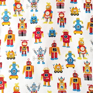 画像3: ロボロボロボット◎底布付【シューズバッグ】 手作りキット 作り方マニュアル付き 入園入学 手芸キット[n][s][u]