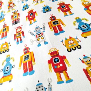 画像4: ロボロボロボット◎底布付【シューズバッグ】 手作りキット 作り方マニュアル付き 入園入学 手芸キット[n][s][u]