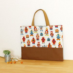 画像2: ロボロボロボット◎底布3枚付【入園・入学 5点セット】 手作りキット 作り方マニュアル付き 入園入学 手芸キット[n][s]