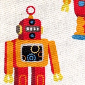 画像1: ロボロボロボット【ランチョンマット】中厚手生地 手作りキット 作り方マニュアル付き 入園入学 手芸キット[u]