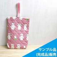 《即納》★サンプル品(完成品)販売★ピンクのくまさん【シューズバッグ】完成品販売