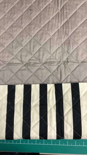 画像2: ●アウトレット サイズ変更不可●ワイド ストライプ 白黒◎底布付【レッスンバッグ】手作りキット 作り方マニュアル付き 入園入学 手芸キット キルティング[s] プライスOFF