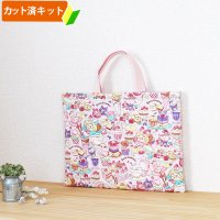 サンリオ・スイーツ【レッスンバッグ】 材料セット 作り方マニュアル付き 入園入学 手芸キット[n]