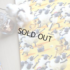 画像3: [15％OFF]★在庫限り サイズ変更不可★ひつじのショーン ダンシング イエロー【体操服袋/ナップサック】材料セット 作り方マニュアル付き 入園入学 中厚手生地[n]