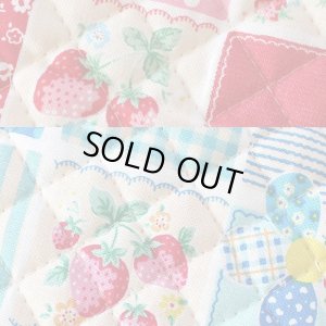 画像2: ●アウトレット サイズ変更不可●ストロベリーパッチ レッド【レッスンバッグ】キルティング生地 手作りキット 作り方マニュアル付き 入園入学 手芸キット