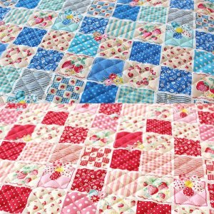 画像4: [15％OFF]ストロベリーパッチ ブルー【ピアニカバッグ】 手作りキット 作り方マニュアル付き 入園入学 手芸キット