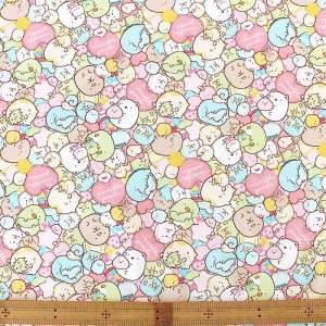 画像3: すみっコぐらし ぎっしりピンク【スモック】 材料セット 作り方マニュアル付き 中厚手生地