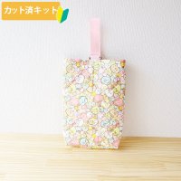 すみっコぐらし ぎっしりピンク【シューズバッグ】 材料セット 作り方マニュアル付き 入園入学 手芸キット