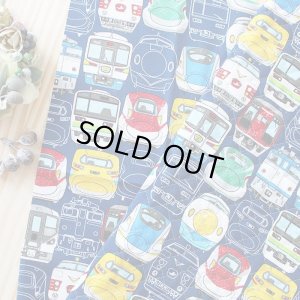 画像5: 大きい電車のお顔 コン【給食袋】中厚手生地 手作りキット 作り方マニュアル付き 入園入学 2024年度春[n]