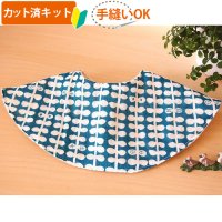 ターコイズのつるくさ【くるくるスタイ】ベビー 手作りキット 作り方マニュアル付き ダブルガーゼ 国産
