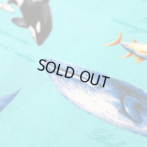 画像4: ●アウトレット サイズ変更不可●海の生き物図鑑 ターコイズ【体操服袋/ナップサック】 中厚手生地 手作りキット 作り方マニュアル付き 入園入学 2024年度春