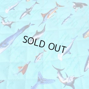 画像4: ●アウトレット サイズ変更不可●海の生き物図鑑 ターコイズ【シューズバッグ】 手作りキット 作り方マニュアル付き 入園入学 手芸キット