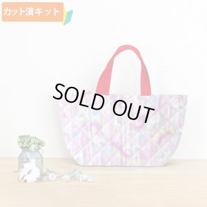 画像1: 虹とユニコーン ピンク【ランチバッグ】 手作りキット 作り方マニュアル付き 入園入学 手芸キット