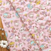 うさ耳サンリオキャラズ【コップ袋】中厚手生地 材料セット 作り方マニュアル付き 入園入学 手芸キット