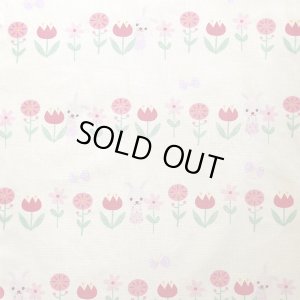 画像3: [15％OFF]★在庫限り サイズ変更不可★うさぎちゃんとチューリップ クリーム◎底布付【レッスンバッグ】材料セット 作り方マニュアル付き 入園入学[n][s]