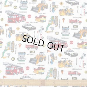 画像6: 《即納》★サンプル品(完成品)販売★はたらく車 シロ◎底布付【レッスンバッグ】【シューズバッグ】【ピアニカバッグ】