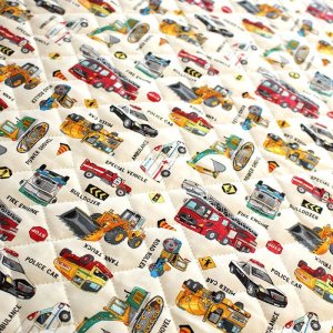 画像4: はたらく車 シロ◎底布付【シューズバッグ】 手作りキット 作り方マニュアル付き 入園入学 手芸キット[s]