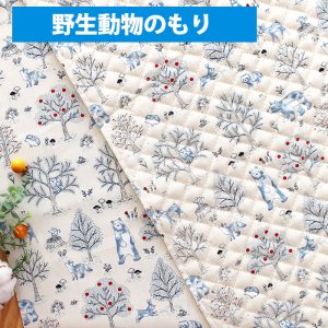 画像1: 野生動物のもり◎底布3枚付【入園・入学 5点セット】 手作りキット 作り方マニュアル付き 入園入学 手芸キット[n][s]