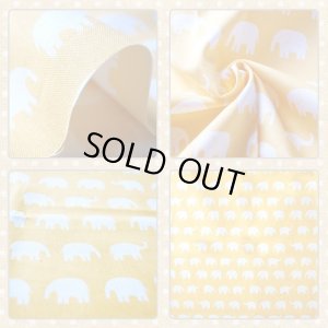 画像2: 《家庭科教材対応》ぞうさん 黄色/ブルー【ランチョンマット】手作りキット 作り方マニュアル付き 小学校 家庭科 キット[u]