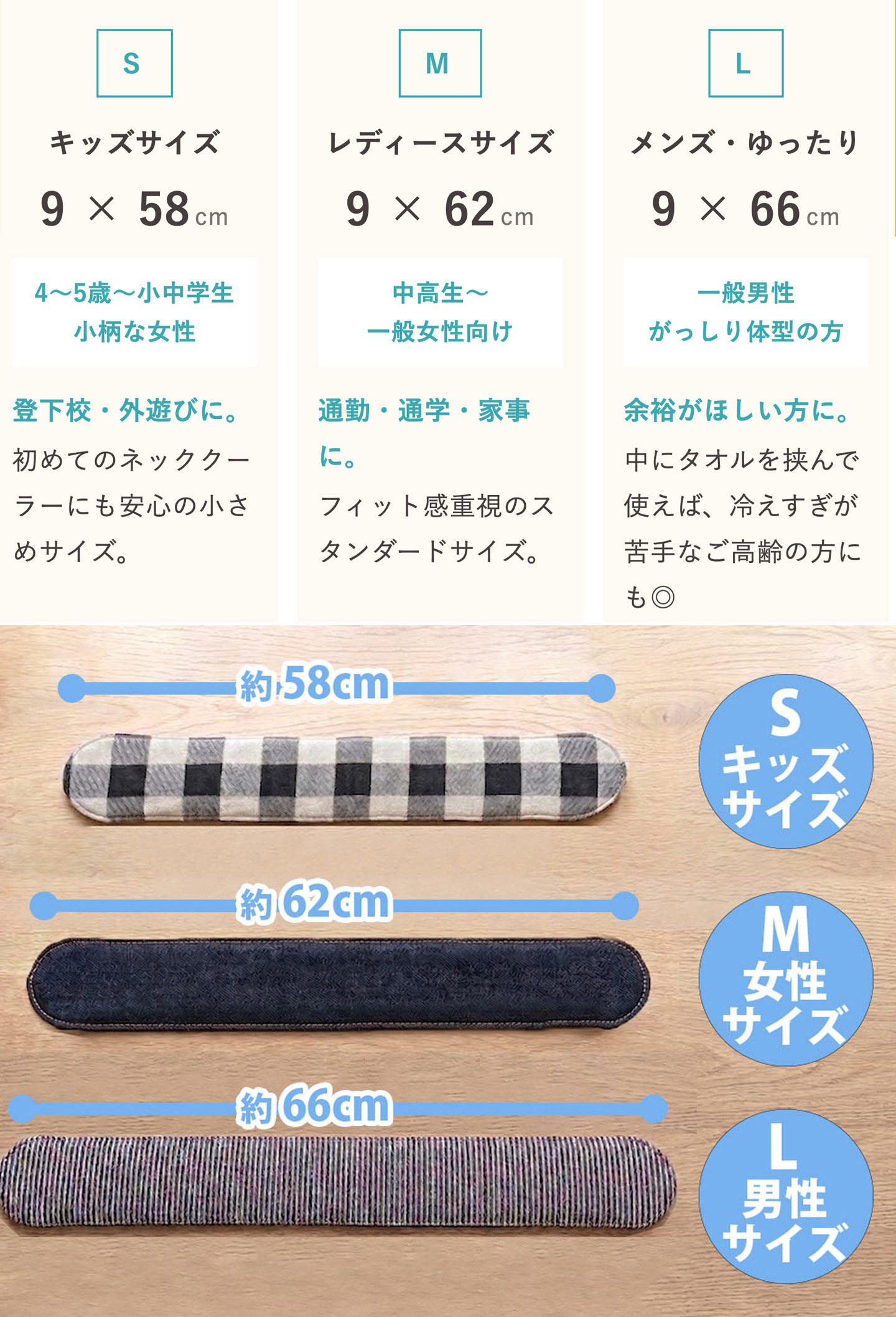完成品]Sサイズ ひんやり長持ち 保冷剤 ネッククーラーカバー｜キッズ