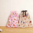 画像1: ●アウトレット サイズ変更不可●アンパンマン ガールズ チェリーピンク【体操服袋/ナップサック】 中厚手生地 材料セット 作り方マニュアル付き (1)