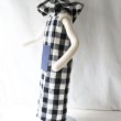 画像4: 白黒ブロックチェック【エプロン&三角巾】手作りキット 作り方マニュアル付き 入園入学 2025年度春 中厚手生地 (4)