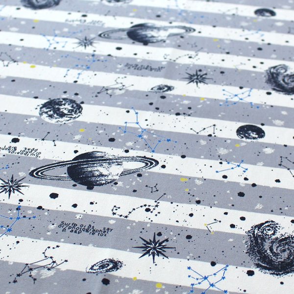 画像7: 宇宙柄 2色【スモック】 手作りキット 作り方マニュアル付き 中厚手生地 (7)